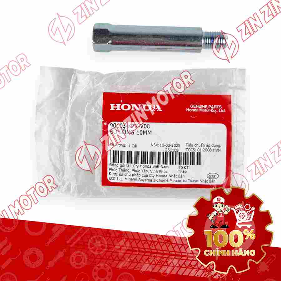 ỐC, BU LÔNG NỐI CHÂN GƯƠNG KÍNH 10MM SH 125i/150i 2017 2018 2019 90103K77V00 CHÍNH HÃNG
