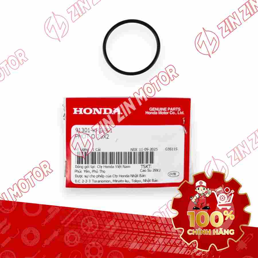 RON, PHỚT O 29X2 SH 125i/150i 2017 2018 2019 91301KRJ901 CHÍNH HÃNG